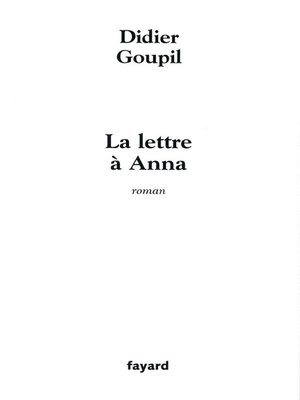 cover image of La lettre à Anna